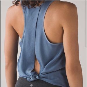 Lululemon All Tied Up Chambray Denim Top